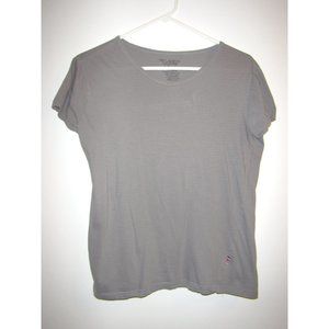 Beyond Loungewear Gray 100% Cotton Casual Short Sleeve Shirt, M or L